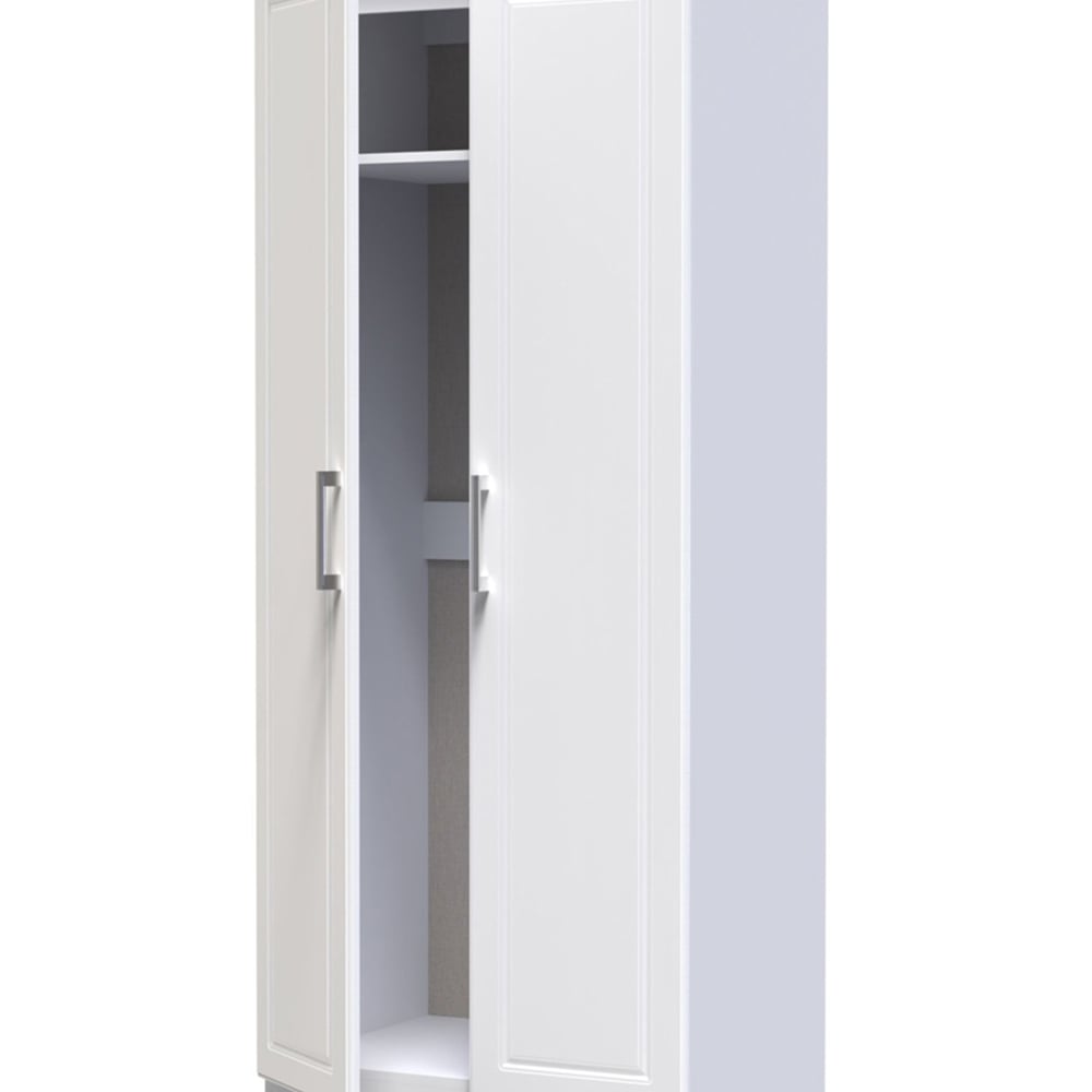 Crowndale Kent Ready Assembled 2 Door White Ash and Modern Oak Wardrobe Image 6