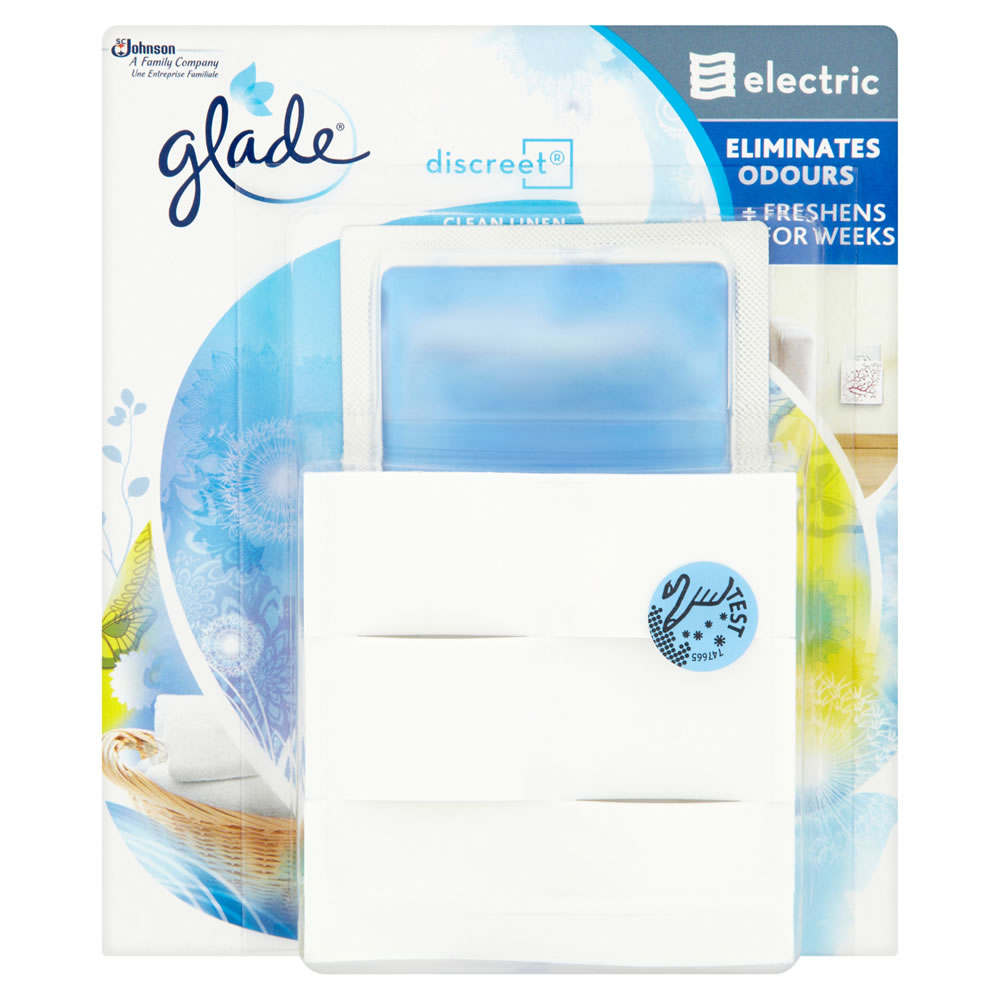 Glade Discreet Clean Linen Plug In Air Freshener  12g Image