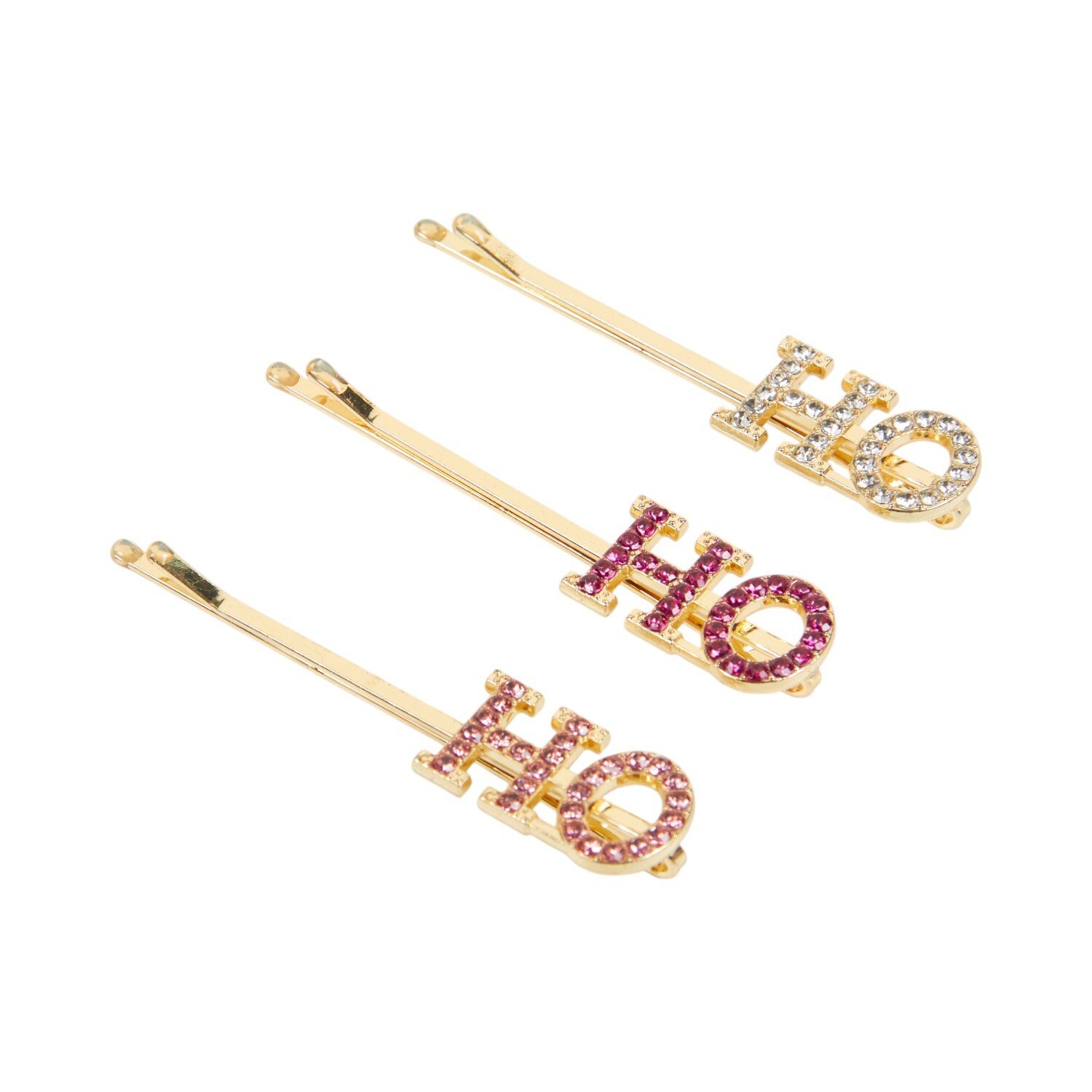 Pack of 3 Ho Ho Ho Hair Slides Image 1