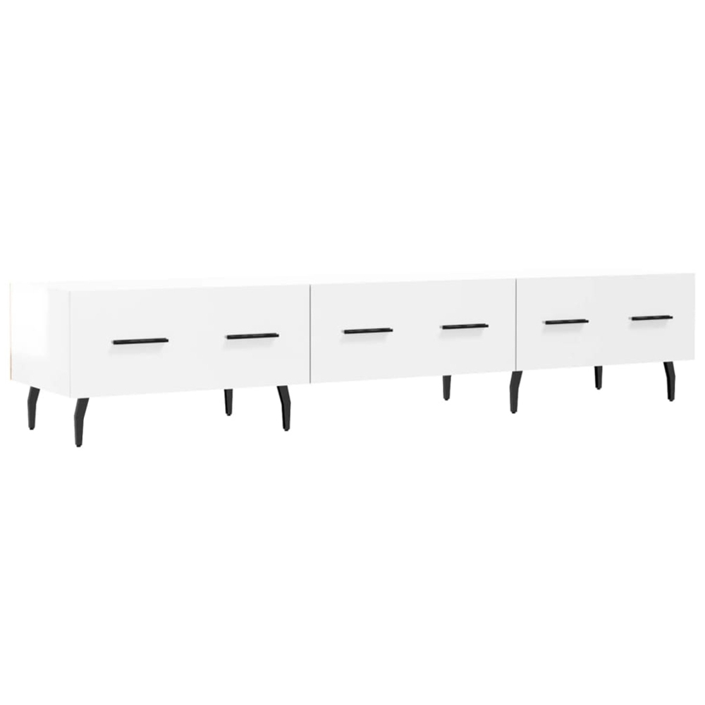 vidaXL 3 Drawer White TV Cabinet Image 2