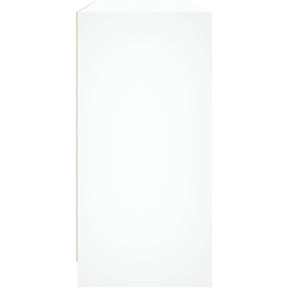 vidaXL 2 Glass Door 2 Shelf White Sideboard Image 6
