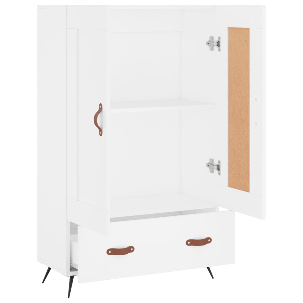 vidaXL 2 Door Single Drawer White Highboard Image 6