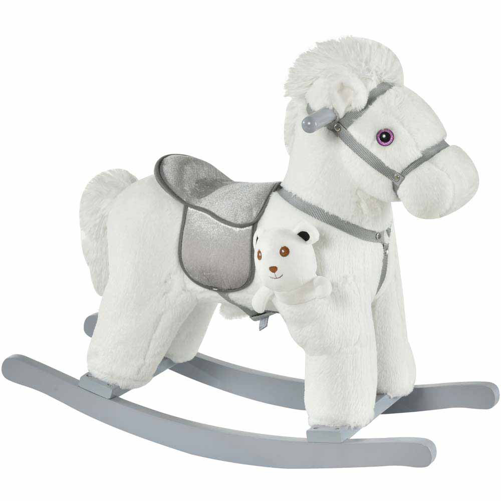 Tommy Toys Rocking Horse Pony Baby Ride On White Image 1