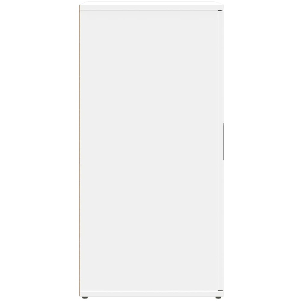 vidaXL Single Door 4 Drawer White Sideboard Image 5
