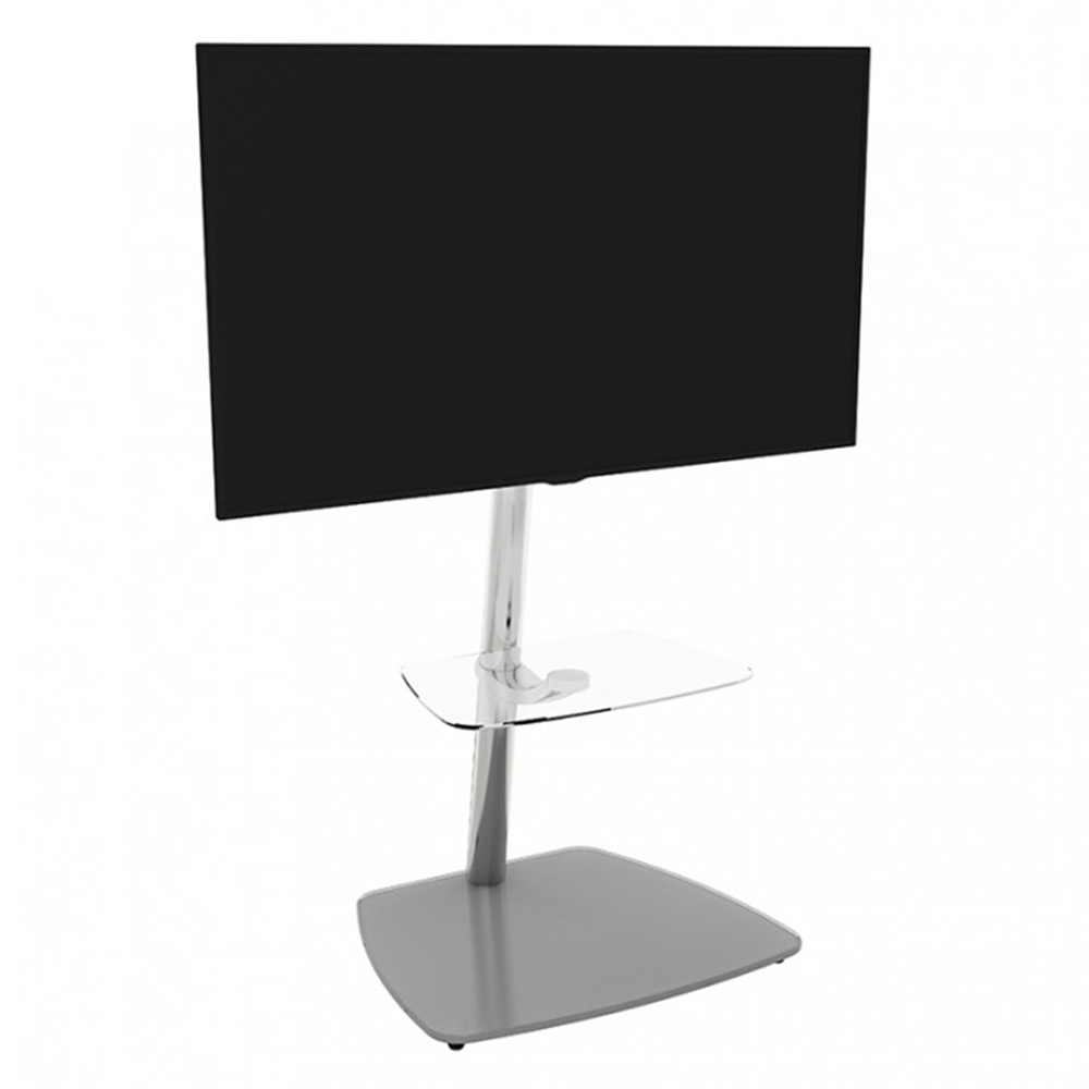 AVF Iseo Clear and Grey Glass Pedestal TV Unit Image 3