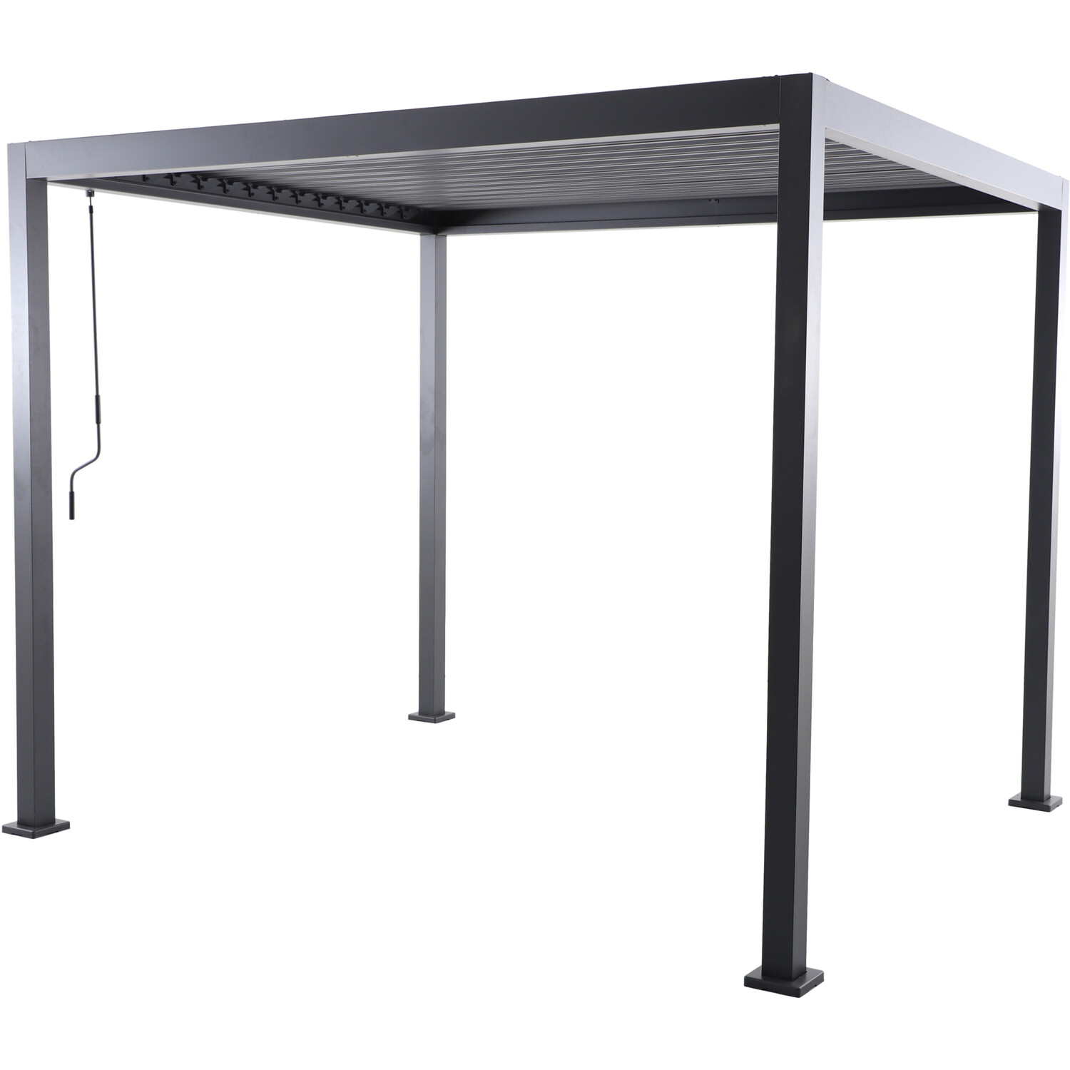 Ezra Aluminium and Steel Pergola Black 2.4 m Image 2