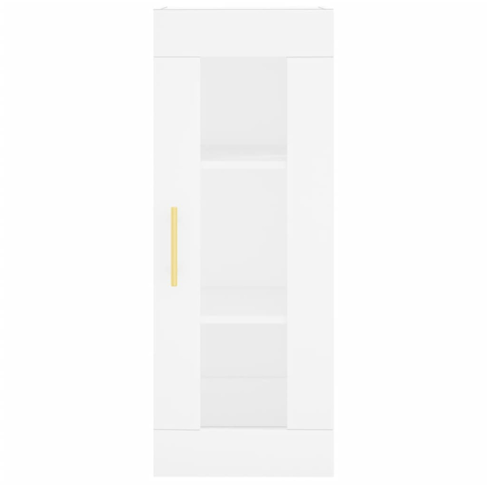 vidaXL Single Glass Door White Wall Mounted Narrow Cabinet Image 6