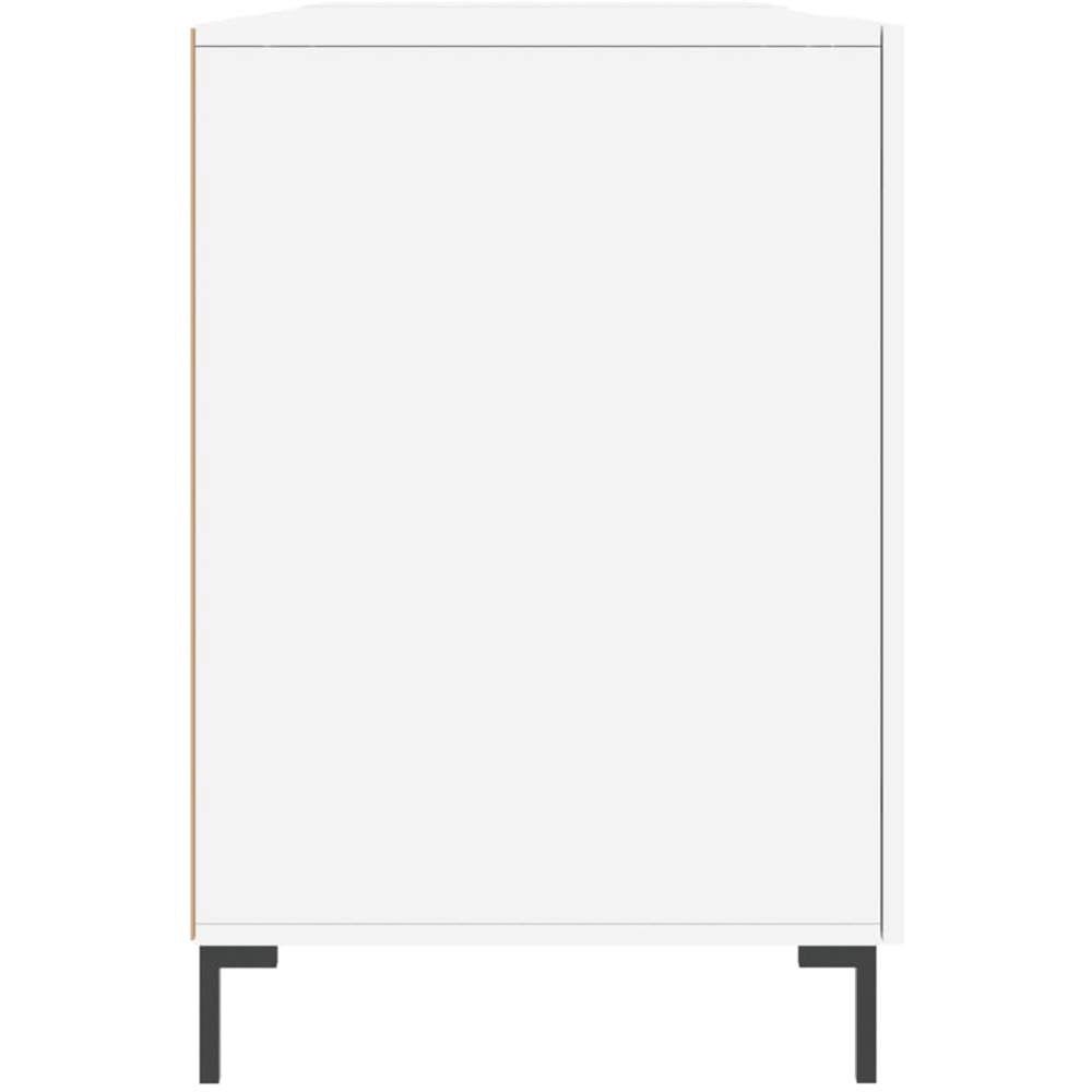 vidaXL 2 Door Computer Desk High Gloss White Image 6