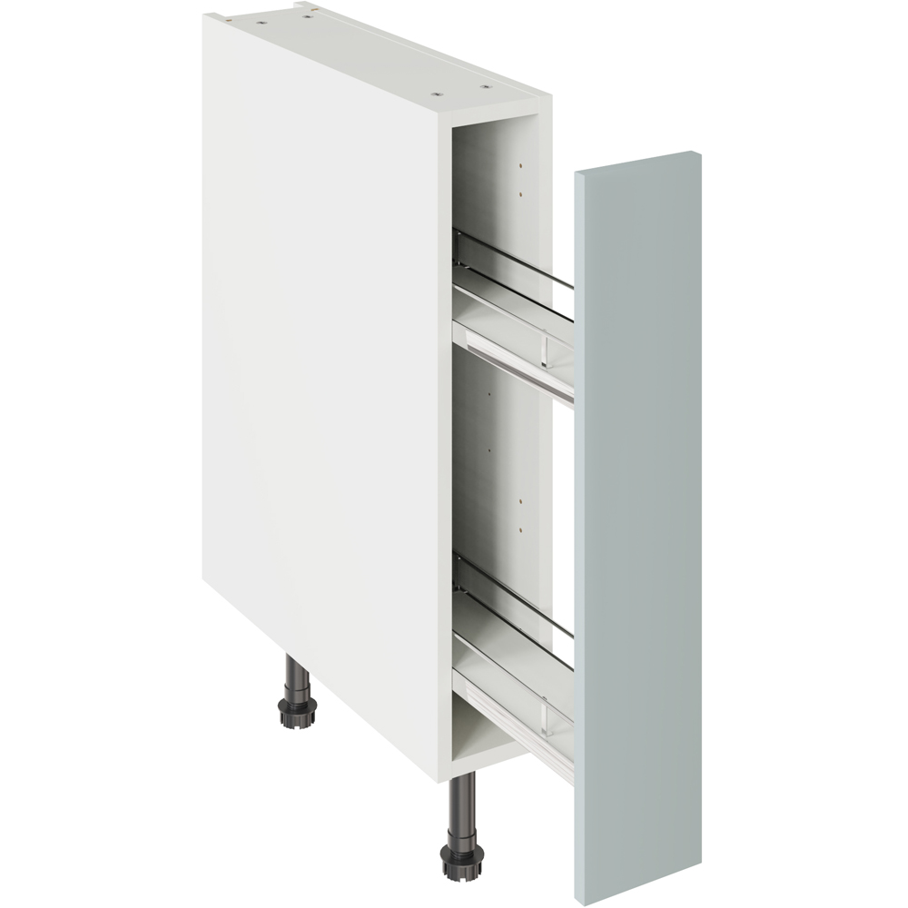 Kitchen Kit Slab Supermatt Aquamarine Base Kitchen Cabinet Pull Out Flatpack 150mm Image 1