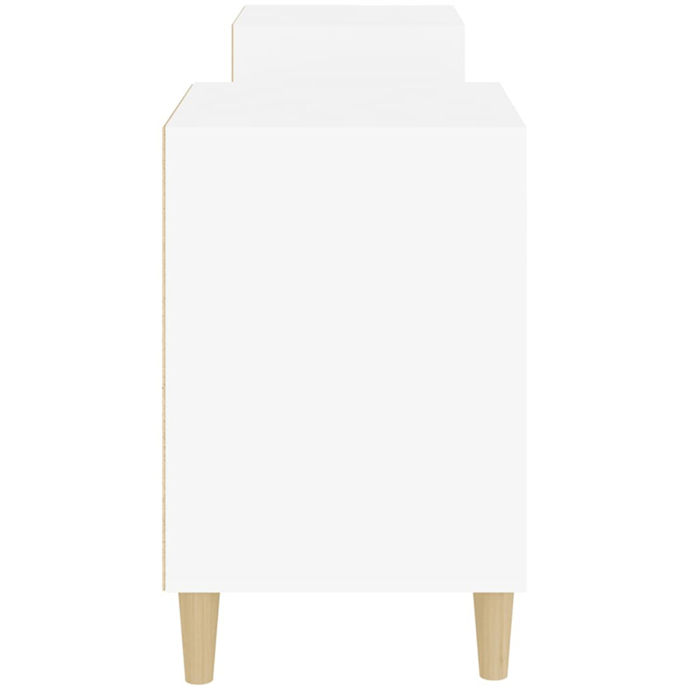 vidaXL 2 Door 4 Shelf White TV Cabinet Image 6