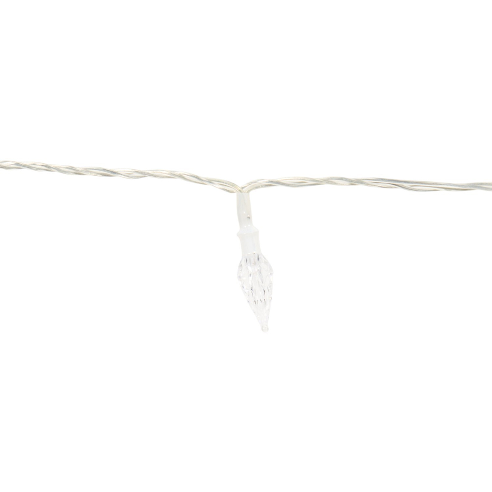 LED Silver and White Cone String Light Image 4