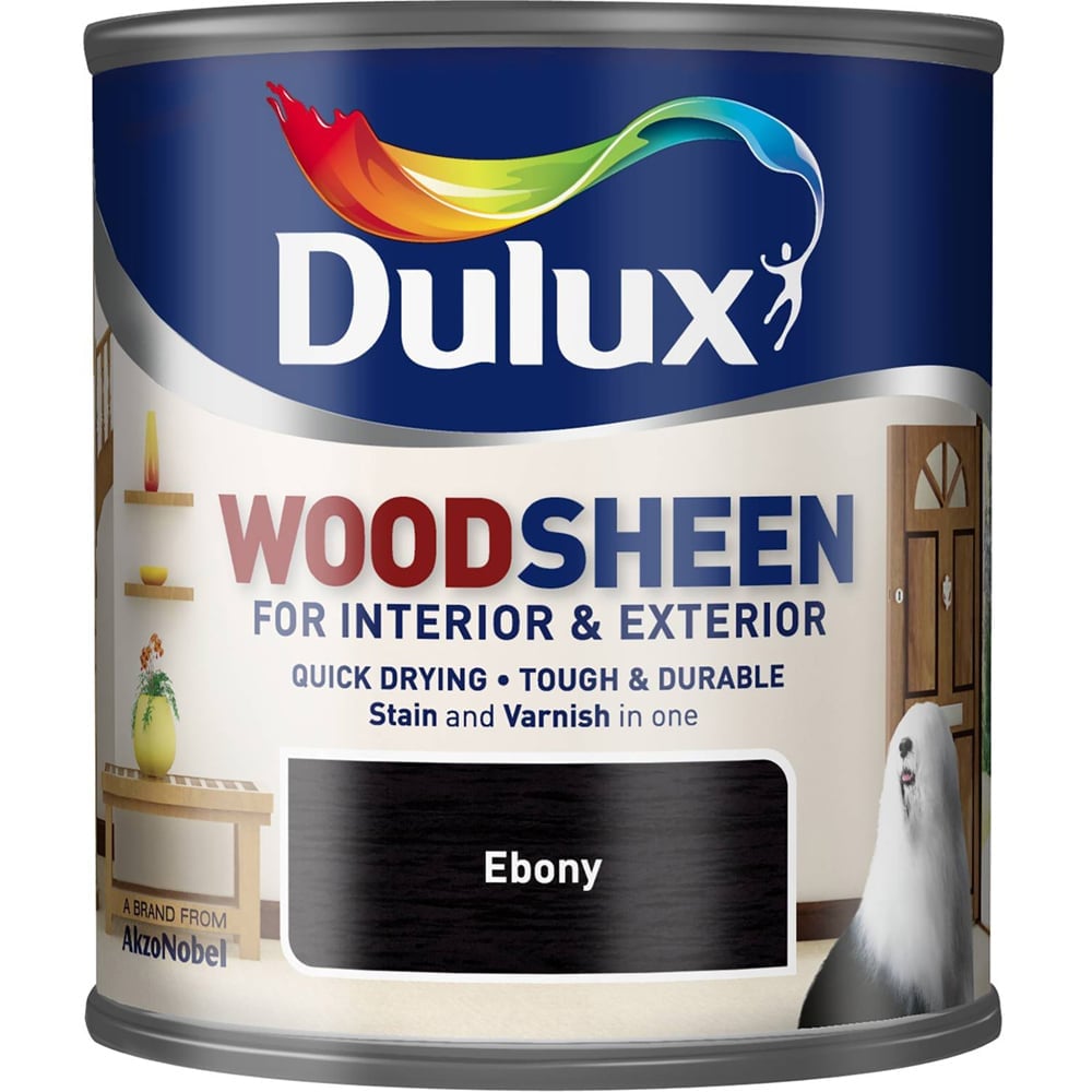 Dulux Ebony Woodsheen Varnish 250ml Image 1