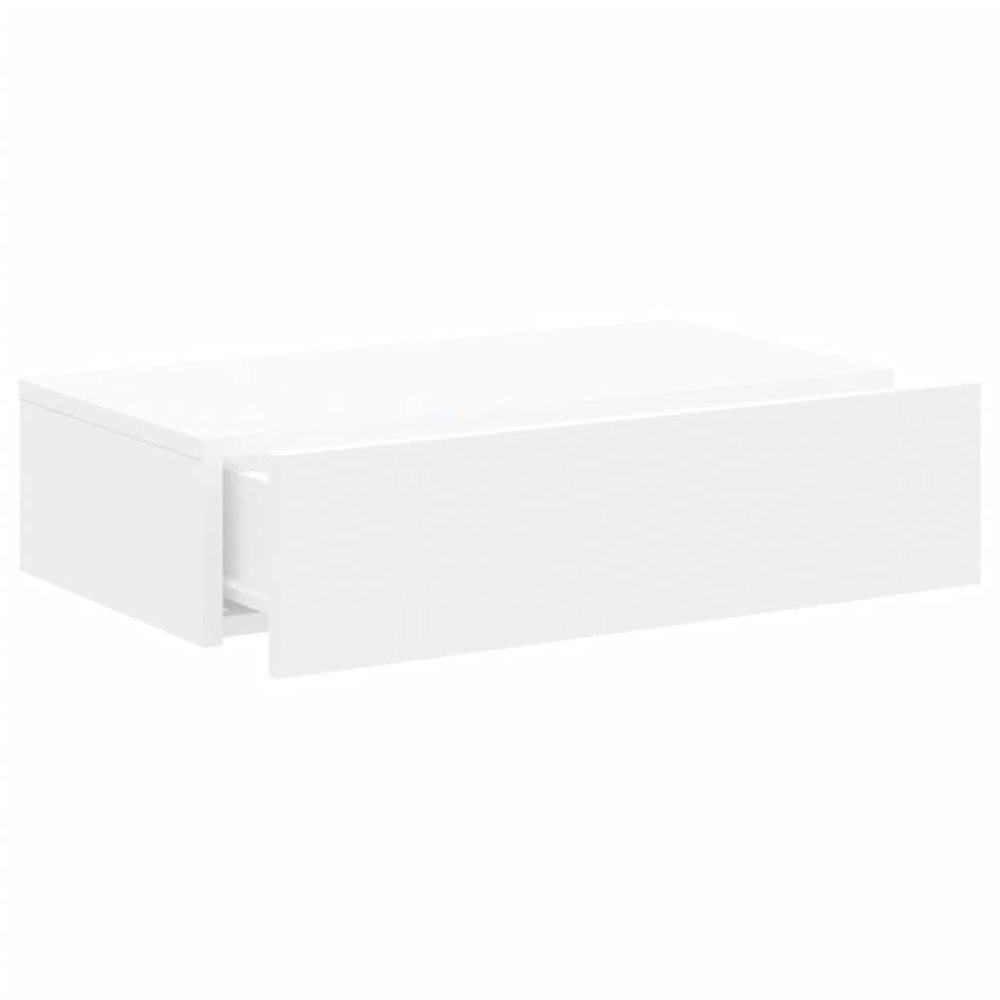 vidaXL Single Drawer White LED TV Cabinet Image 4