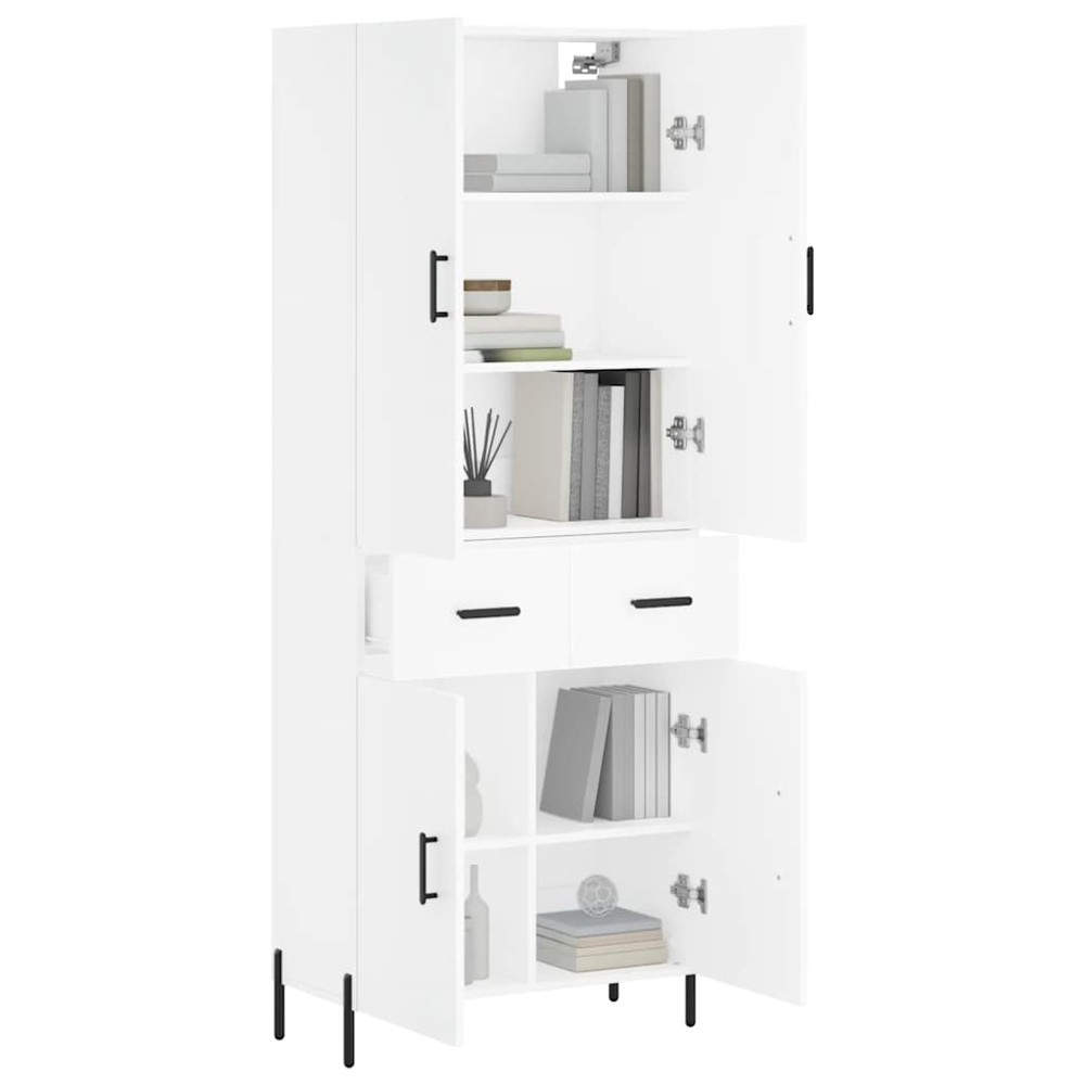 vidaXL 4 Door 2 Drawer White Highboard Image 3