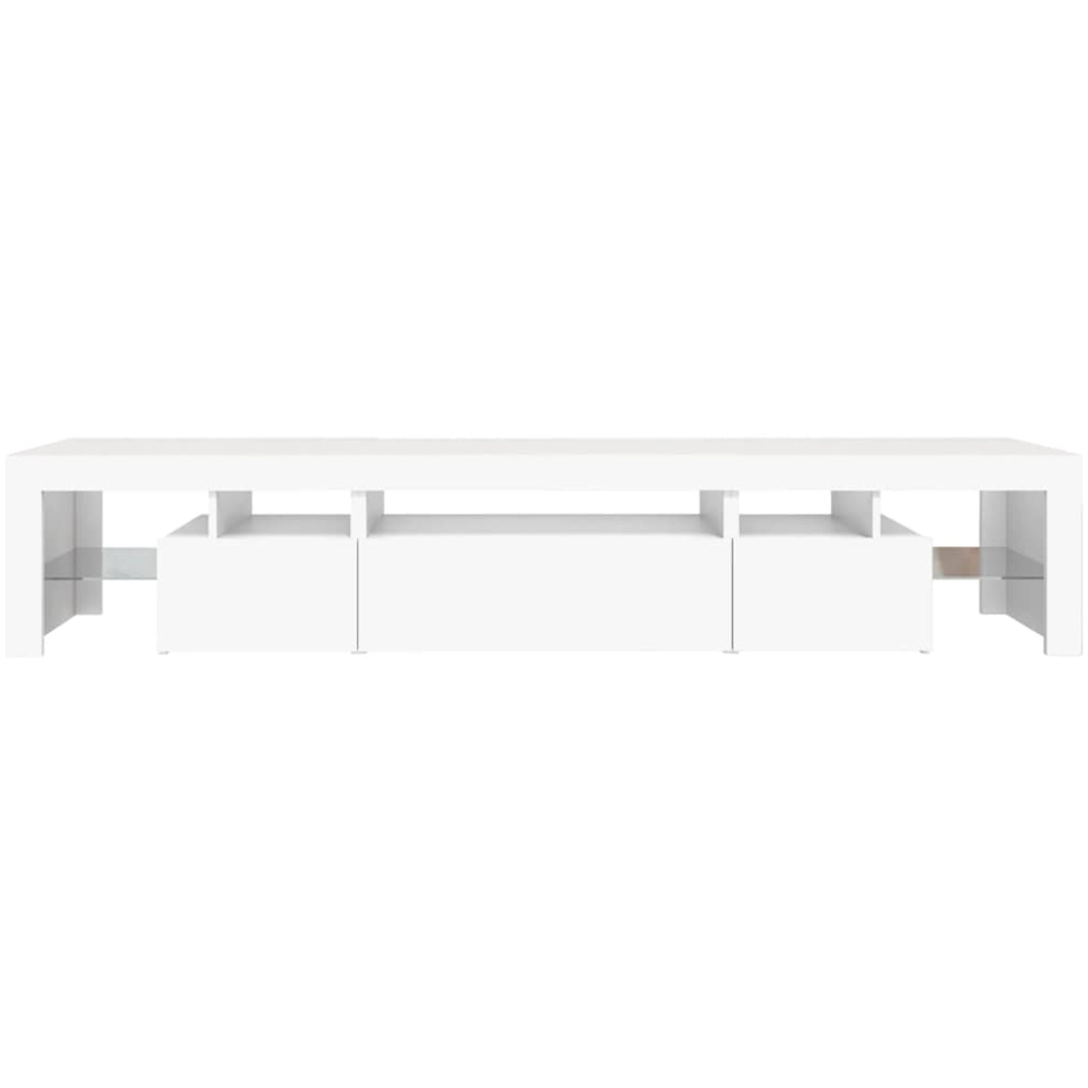 vidaXL 3 Door 5 Shelf White LED TV Cabinet Image 6