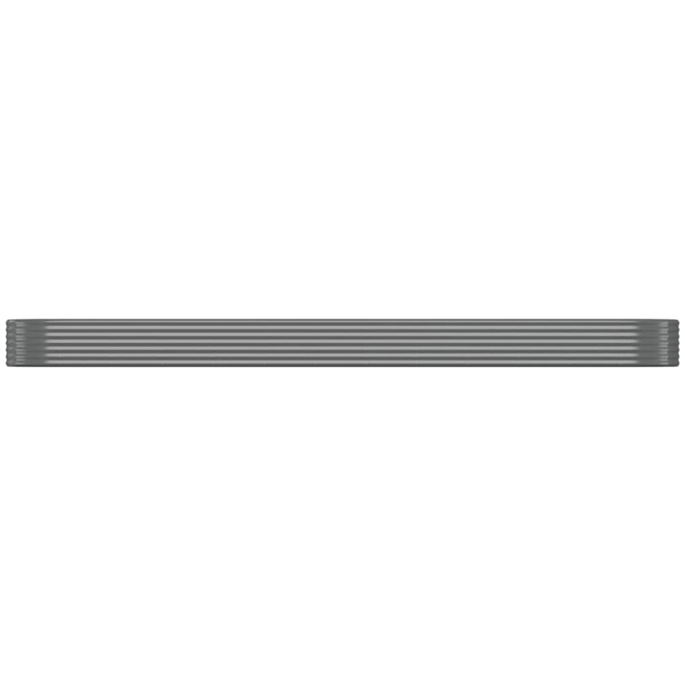 vidaXL Grey Galvanised Steel Raised Garden Bed 507 x 100 x 36cm Image 2