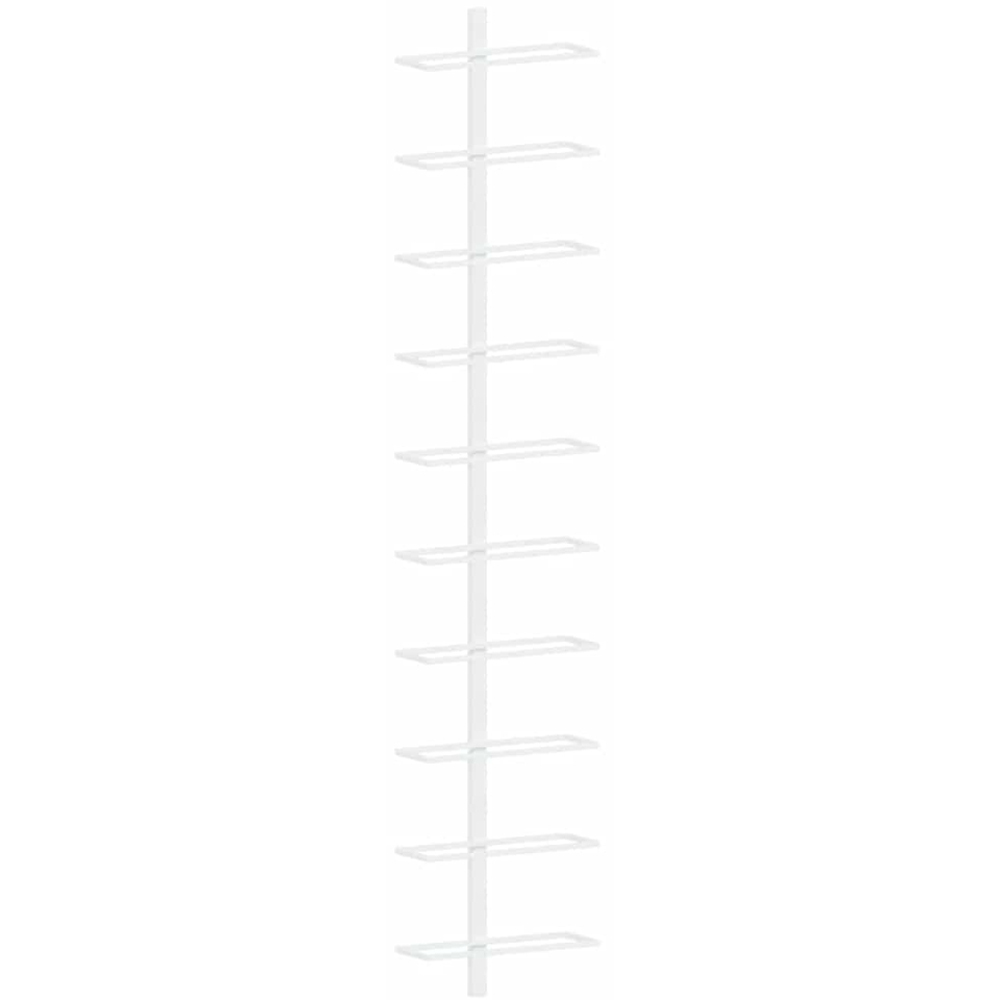 vidaXL 10 Bottle White Wall Mounted Wine Rack Set of 2 Image 3