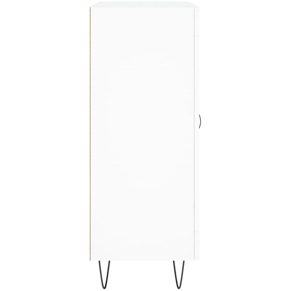 vidaXL Single Door 3 Drawer White Sideboard Image 7
