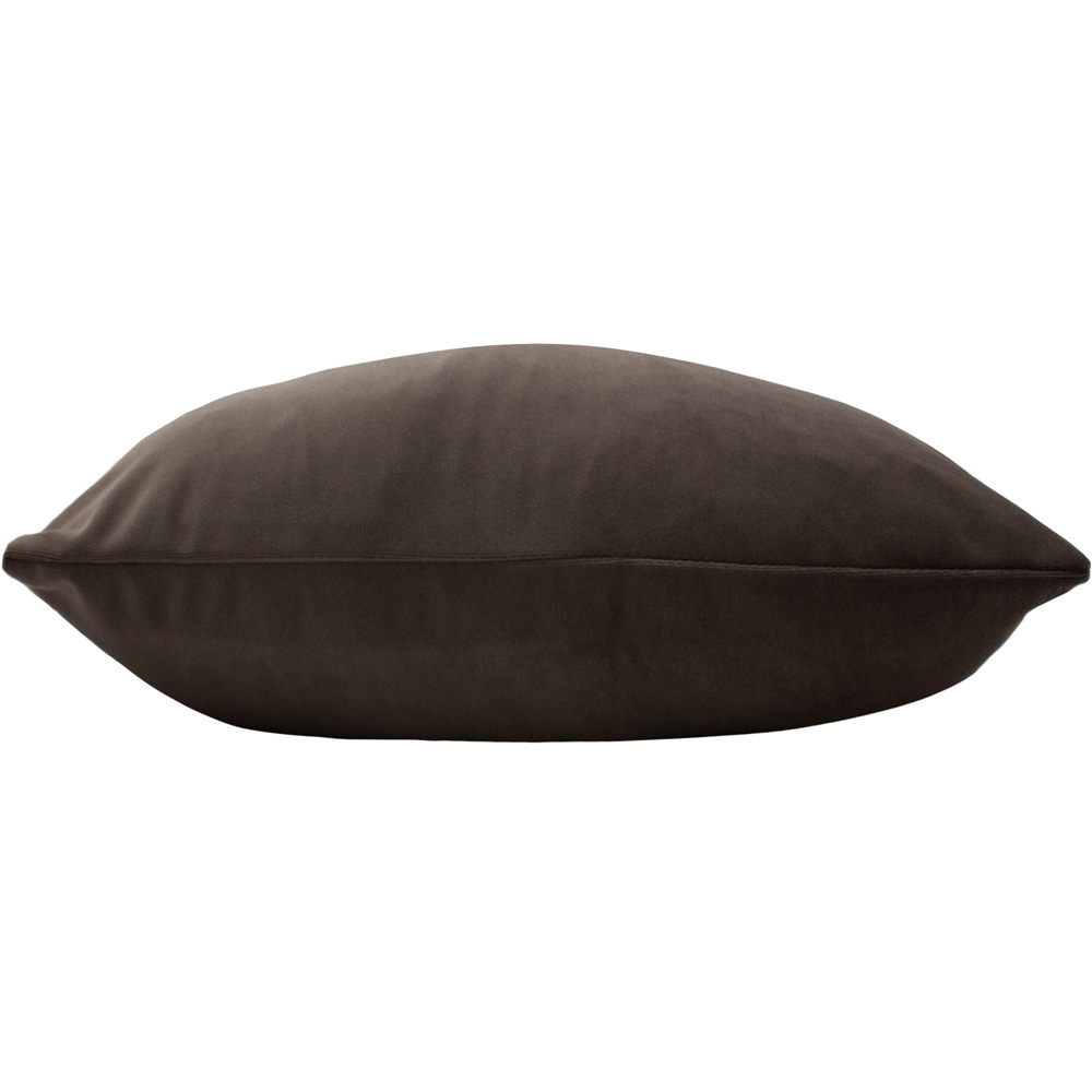 Paoletti Sunningdale Truffle Rectangular Velvet Cushion Image 2