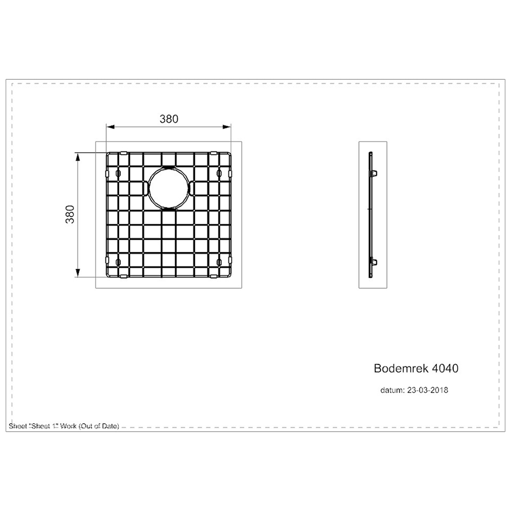 Reginox R 3004 Gunmetal Bottom Grid 380 x 380mm Image 3