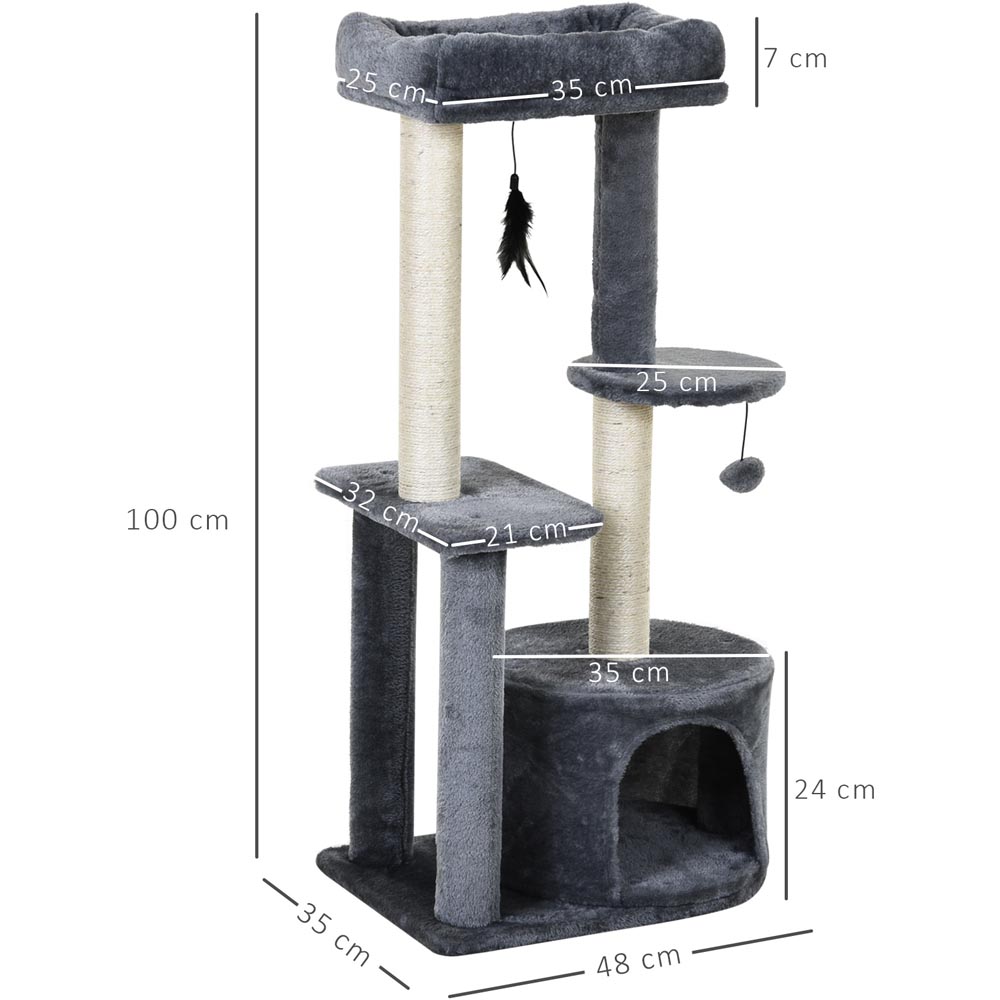 PawHut Cat Multi-Activity Tree Tower Image 7