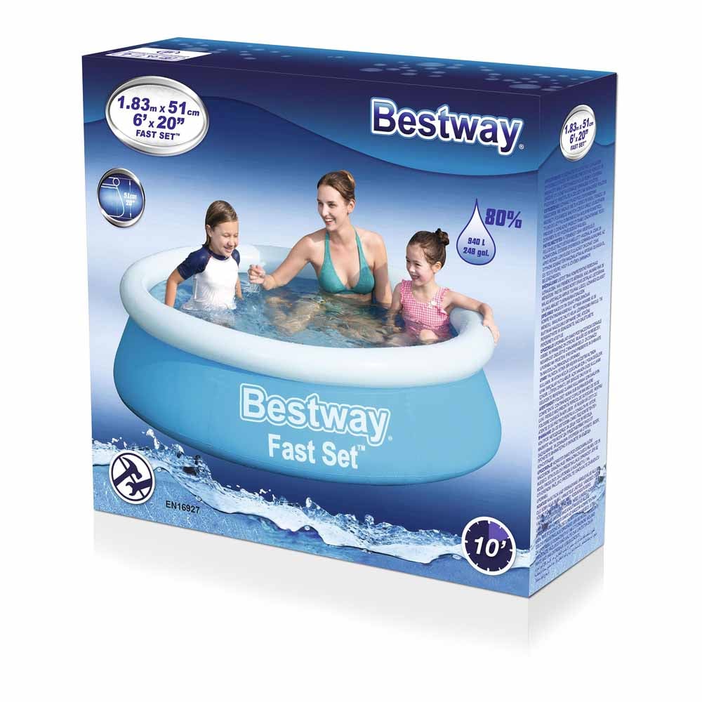 Bestway Fast Set Pool 6ft x 20in Image 2