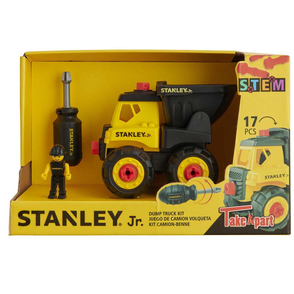 Stanley Jr. 37 Piece Take Apart Trucks Set Image 1