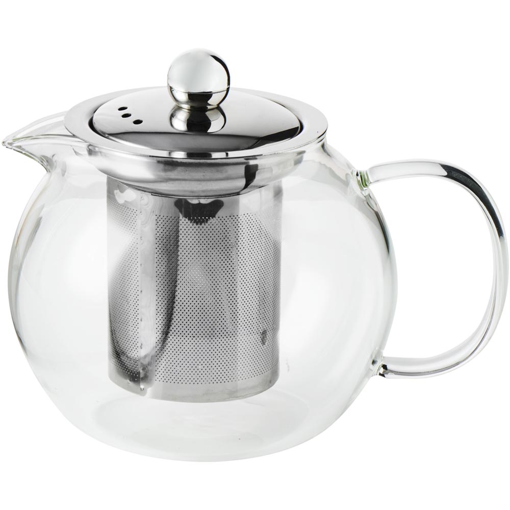 Wilko 2 Cup Glass Tea Infuser Teapot Image 1
