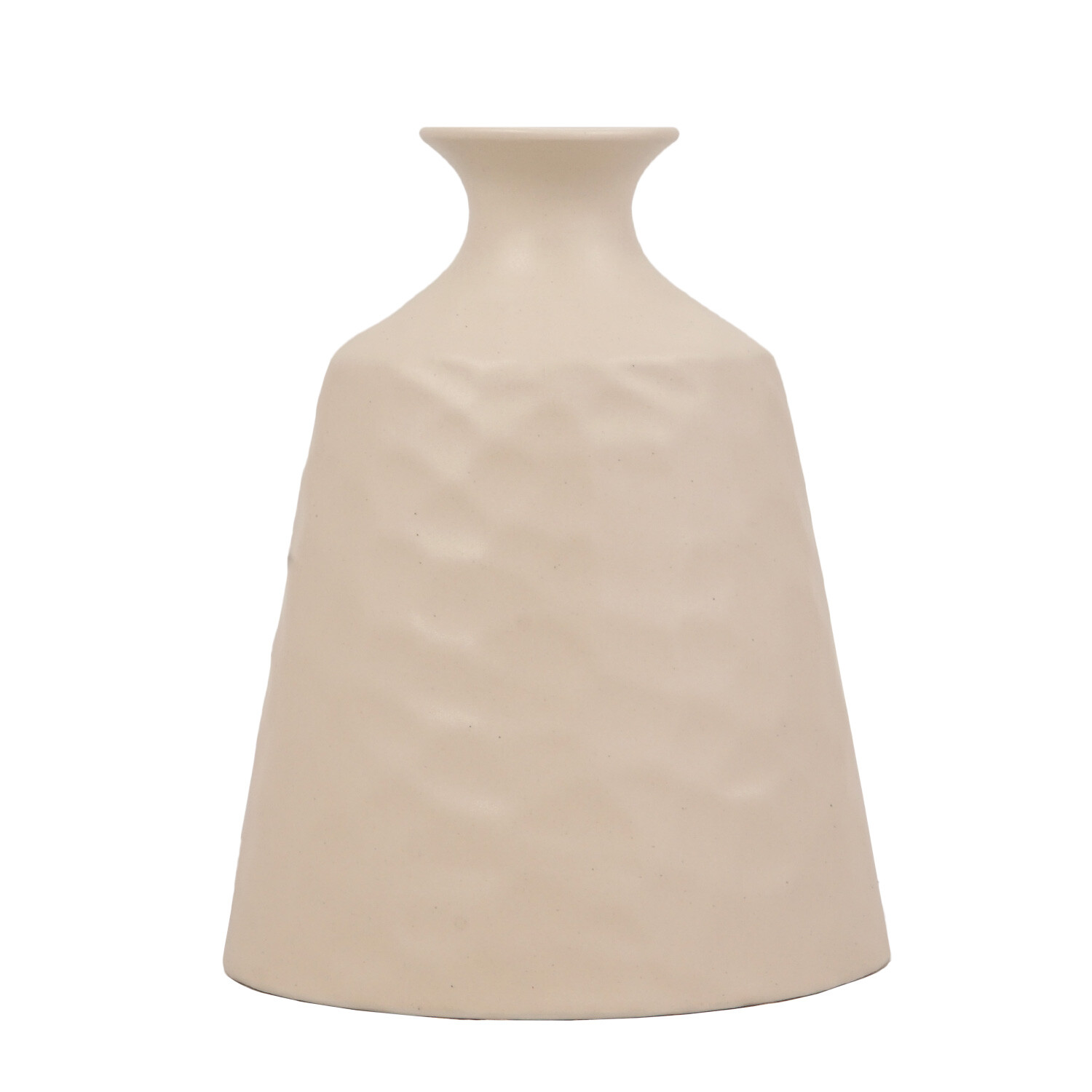 Astrid Textured Vase - Beige Image 1