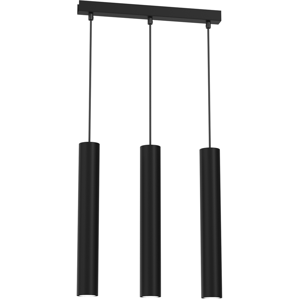 Milagro Hudson Black 3 Pendant Lamp 230V Image 1