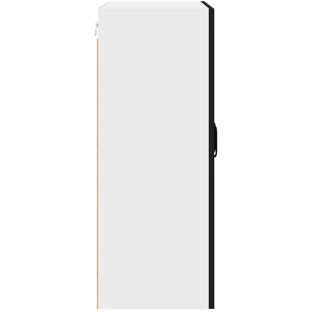 vidaXL 2 Glass Door Black Kitchen Wall Cabinet Image 6