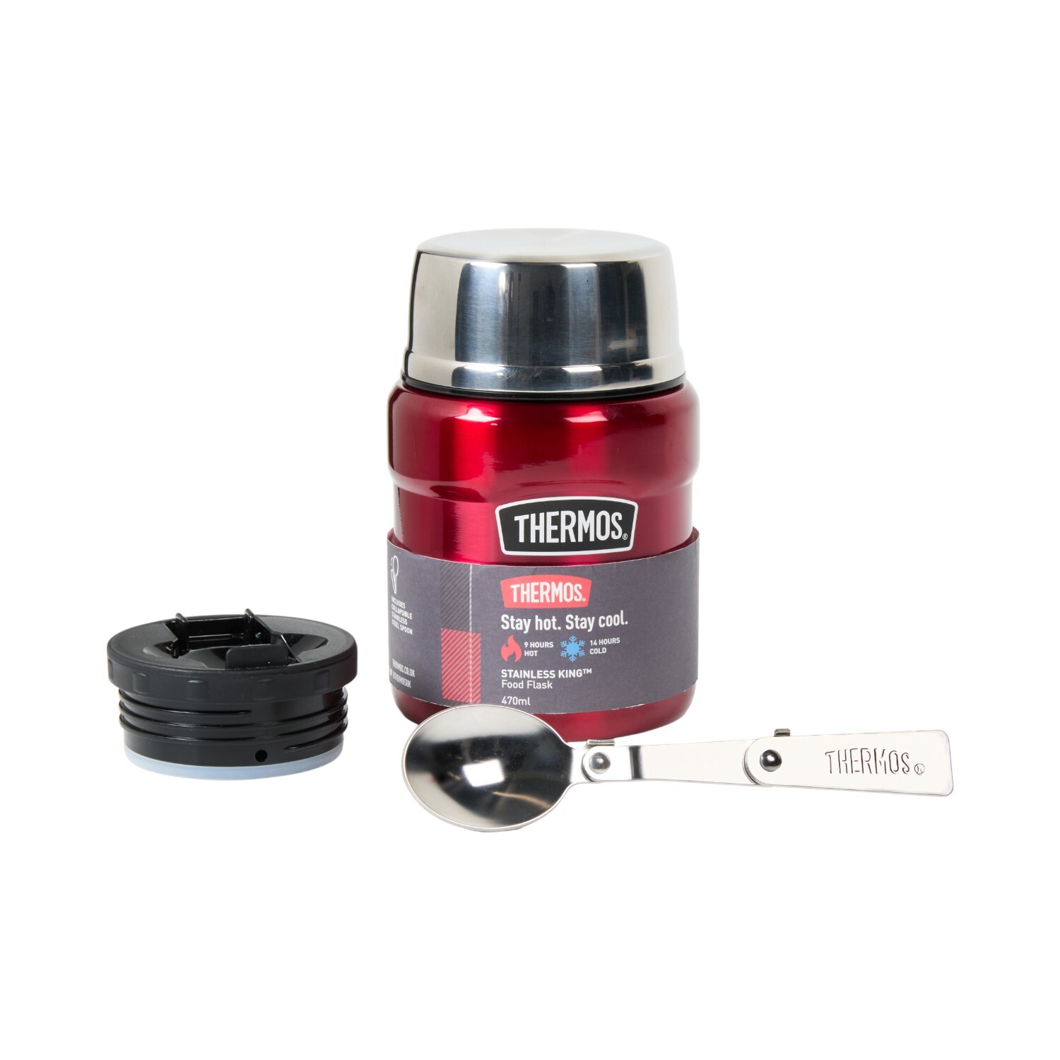 Thermos Stainless Steel King Food Flask Red Image 5