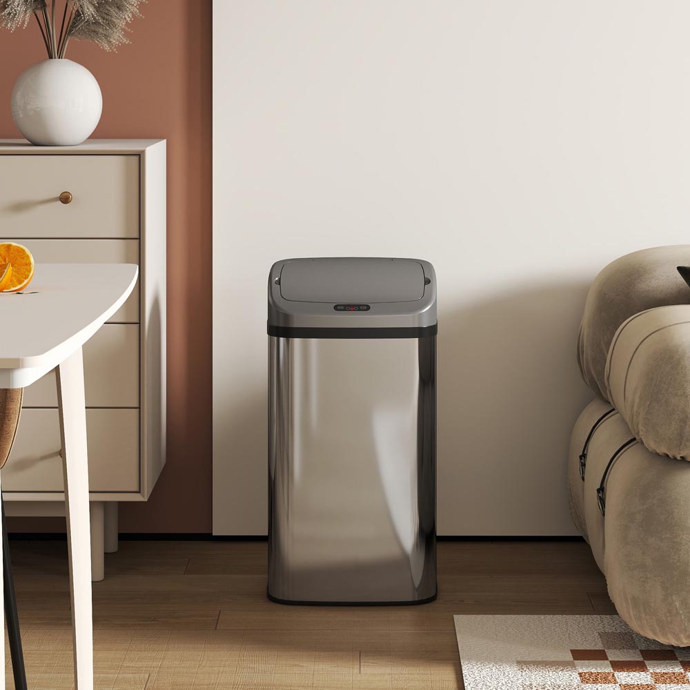 HOMCOM Stainless Steel Sensor Kitchen Bin 48L Image 4