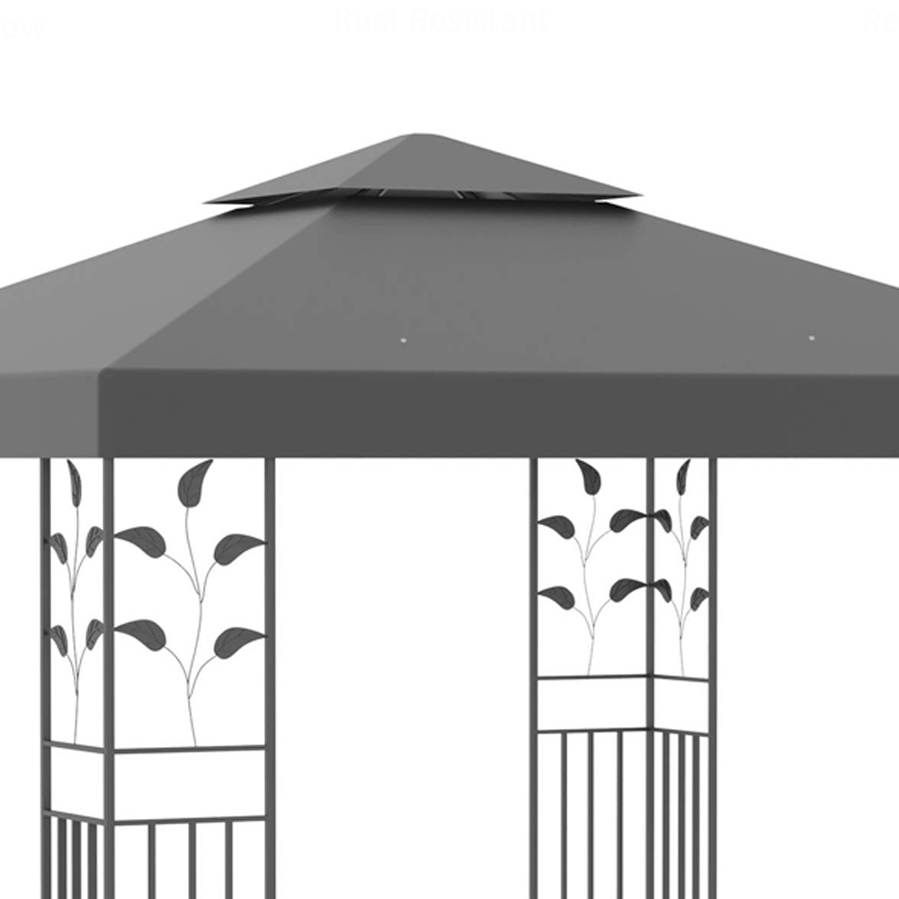 Outsunny 3 x 3m Sunshade Grey Canopy Gazebo Tent Image 3