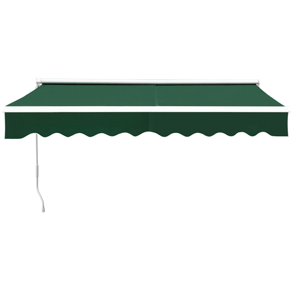 Living and Home Green Retractable Awning Manual Sunshade 2.5 x 2m Image 3