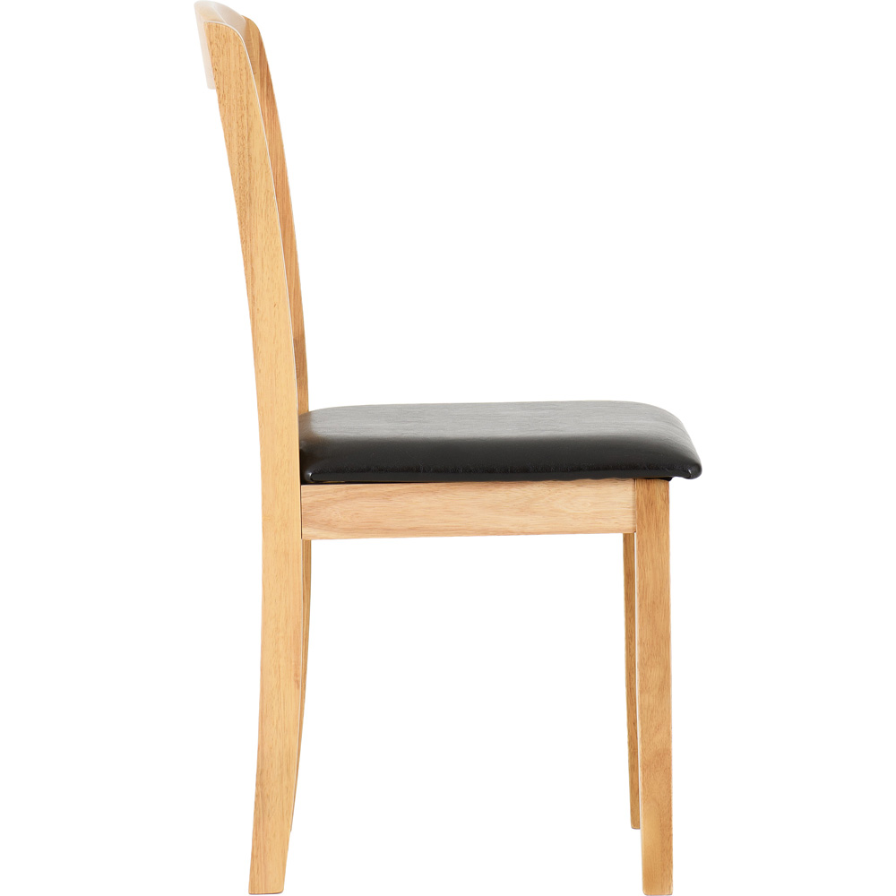 Seconique Mason Set of 2 Brown Oak Varnish Dining Chair Image 5