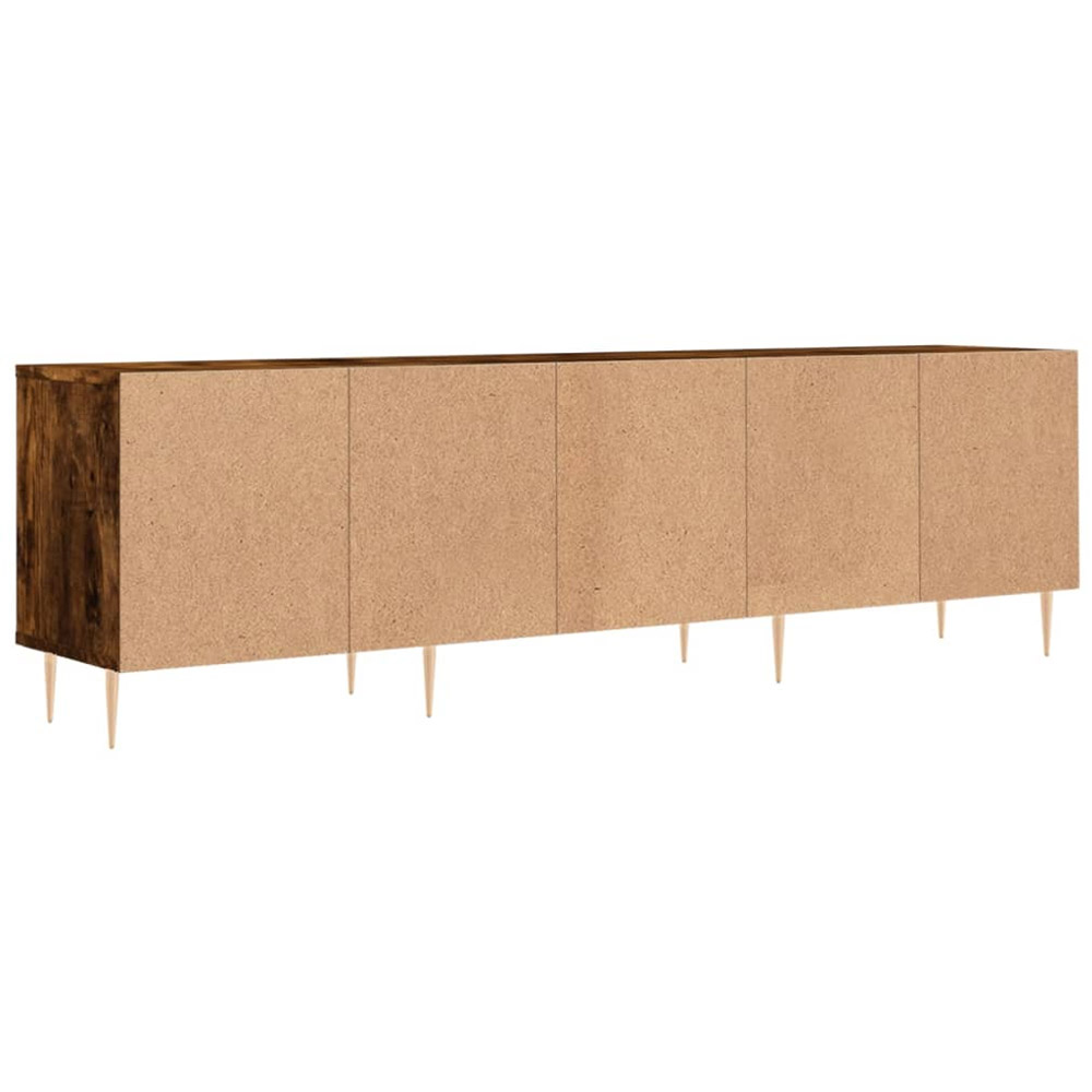 vidaXL 3 Door 3 Shelf Smoked Oak TV Cabinet Image 8