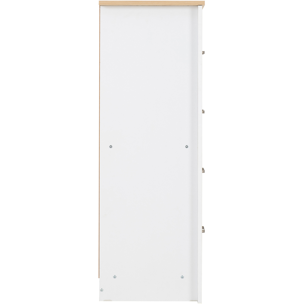 Seconique Portland 4 Drawer White and Oak Effect Chest of Drawers Image 5
