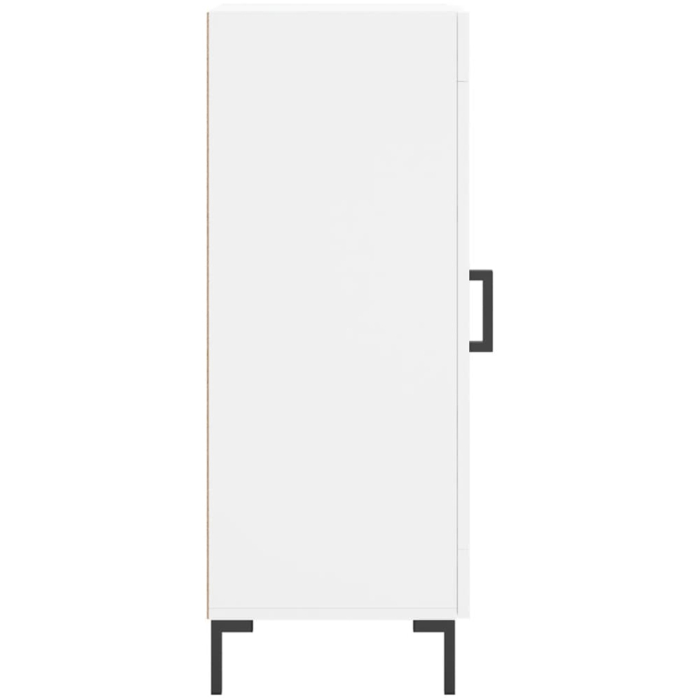 vidaXL Single Glass Door White Sideboard Image 7