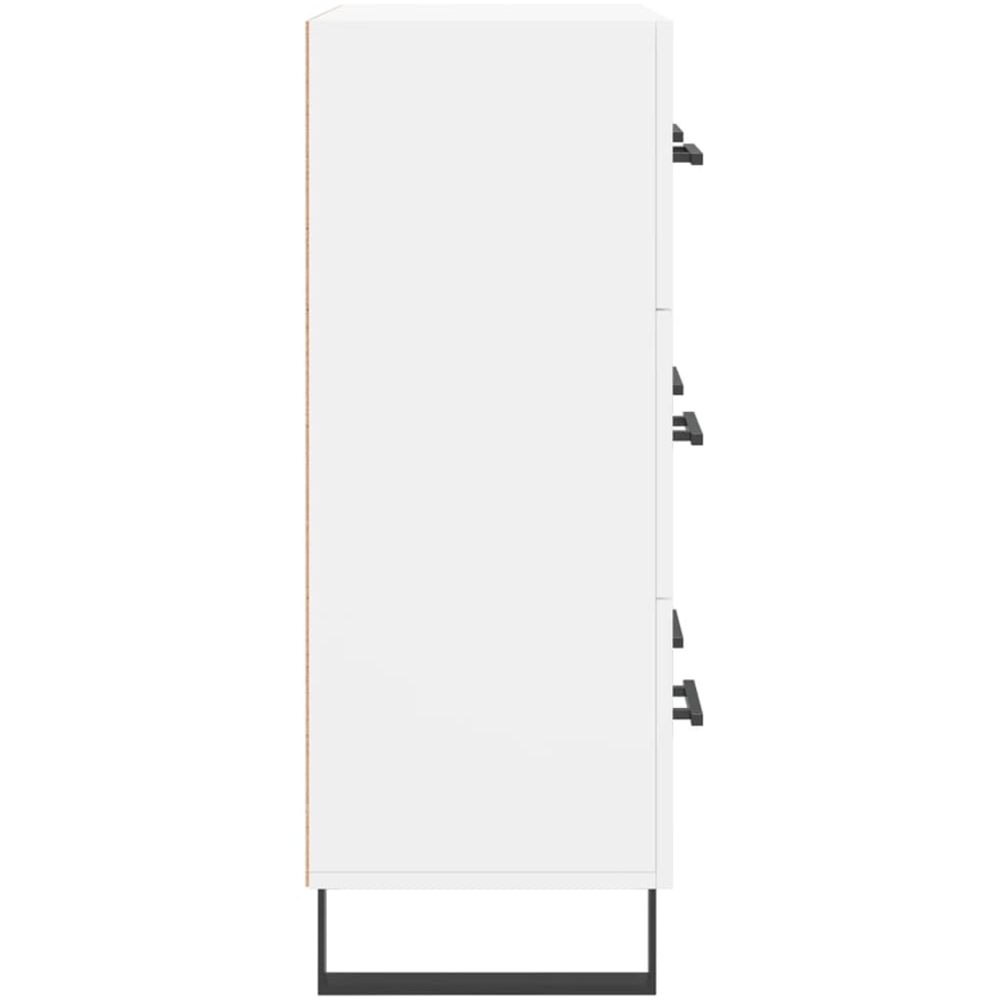 vidaXL 3 Drawer White Sideboard Image 7