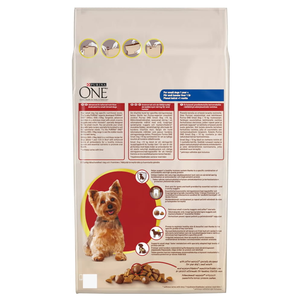 Purina One My Dog Is Dry Small Adult Dog Food Beef and Rice 1.5kg Image 3