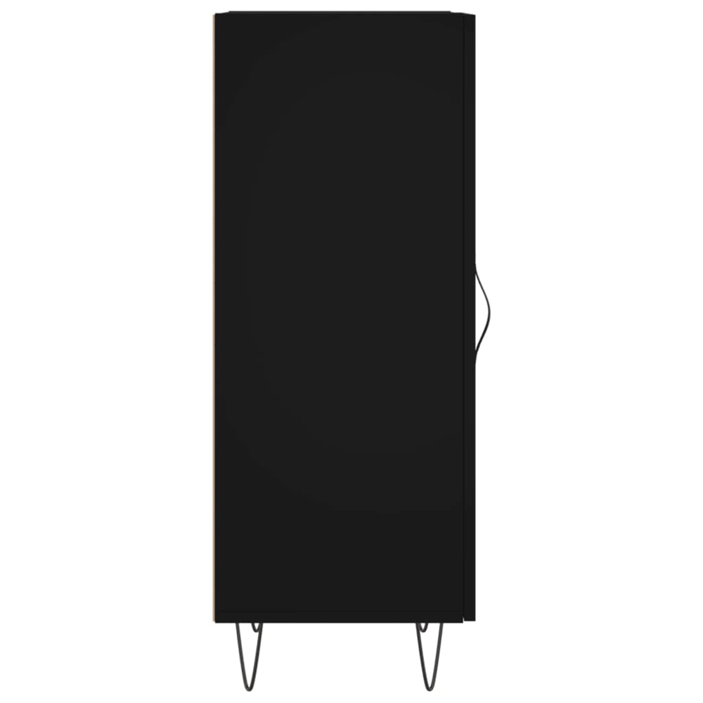 vidaXL Single Door Black Wooden Sideboard Image 7