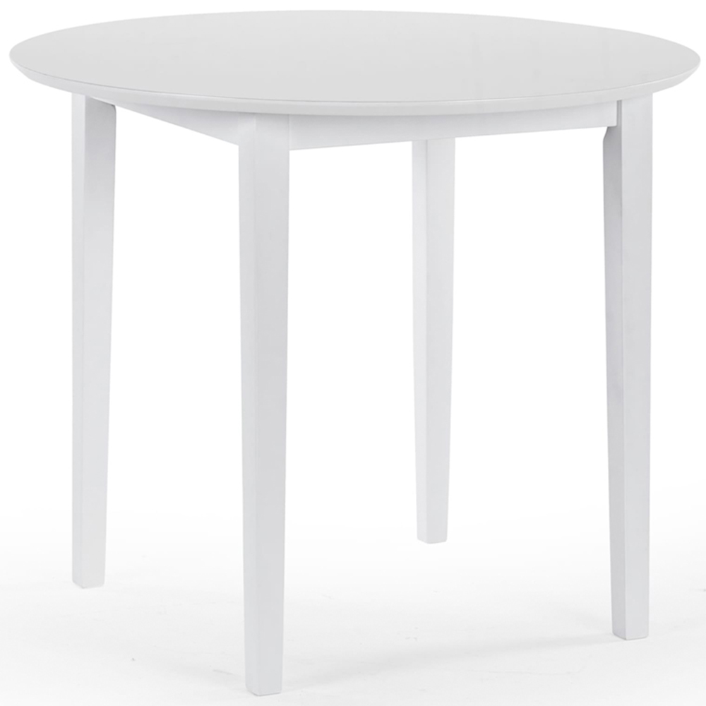 Julian Bowen Orwell 4 Seater Round Dining Set White and Beige Image 4