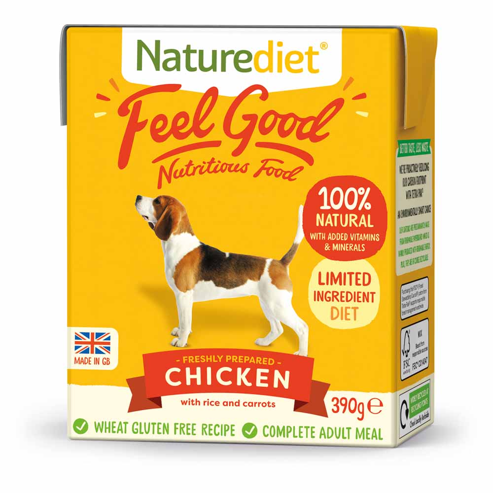 Naturediet Feel Good Chicken Dog Food 390g Image 1