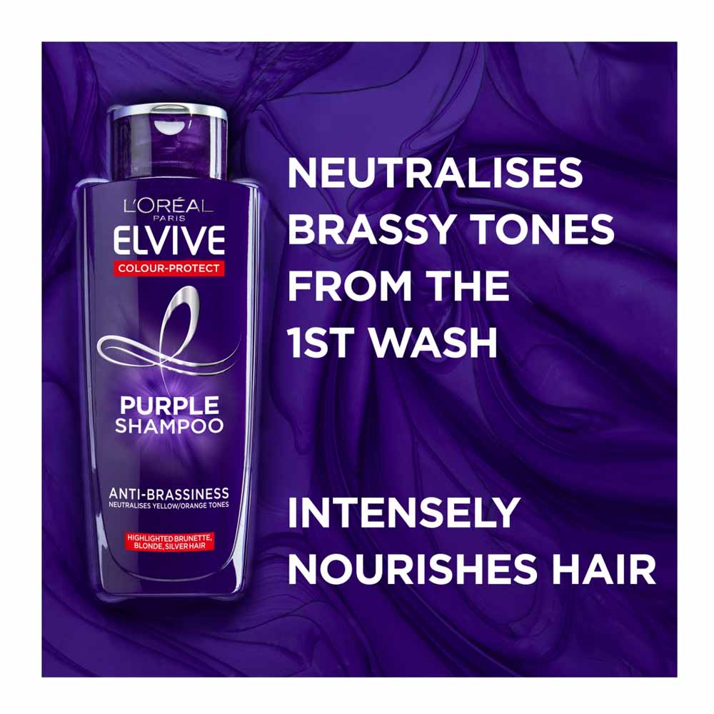 L'Oreal Paris Elvive Colour Protect Anti-Brassiness Purple Shampoo 200ml Image 5