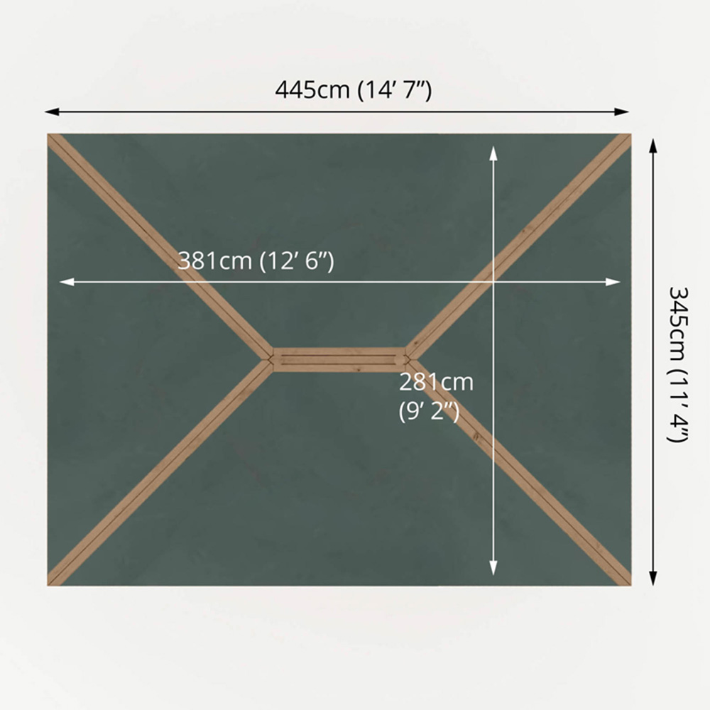 Mercia 3 x 4m Pressure Treated Traditional Gazebo with Side Panels Image 7