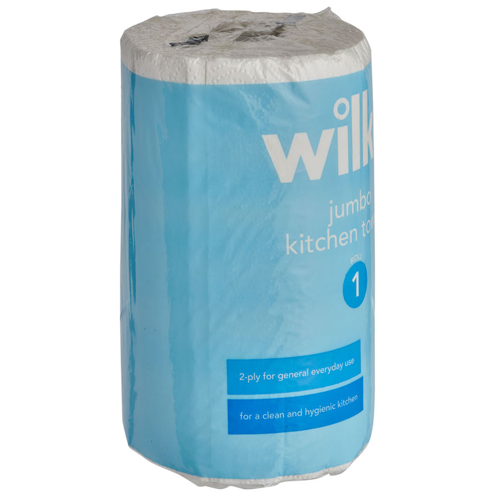 Wilko Jumbo Kitchen Towel 1 Roll 2 Ply Case of 12 Image 3