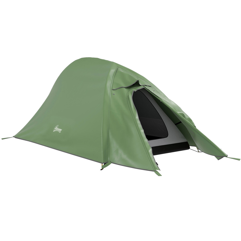 Outsunny 1-2 Person Camping Tent Green Image 1