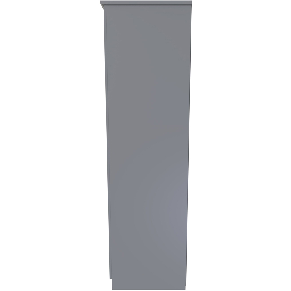 Crowndale Avon 3 Door Dusk Grey Mirror Wardrobe Ready Assembled Image 6