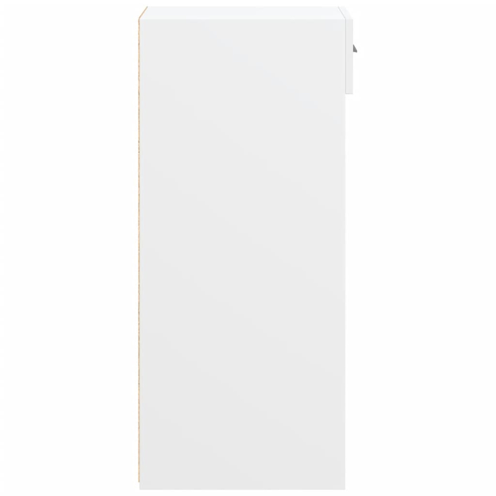 vidaXL Single Drawer 3 Shelf White Sideboard Image 5